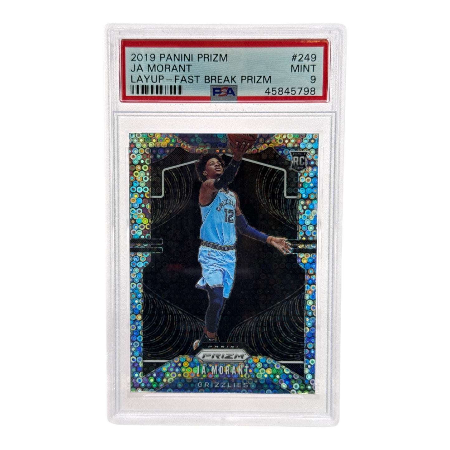 Ja Morant 2019-20 Panini Prizm Fast Break Rookie RC Variation #249 PSA 9