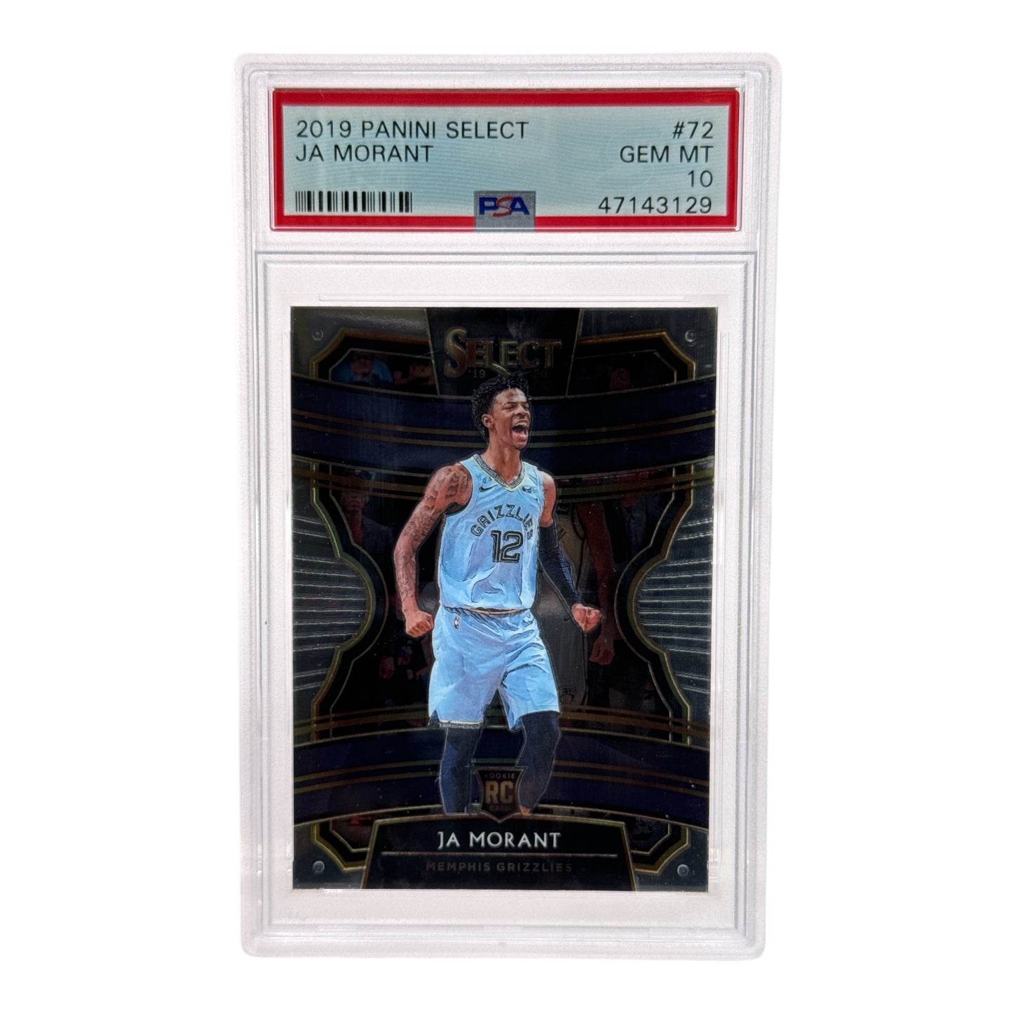 Ja Morant 2019-20 Panini Select Rookie RC Concourse #72 PSA 10