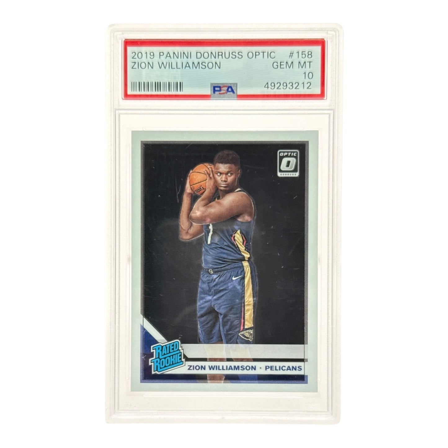 Zion Williamson 2019-20 Panini Donruss Optic Rookie RC #158 PSA 10