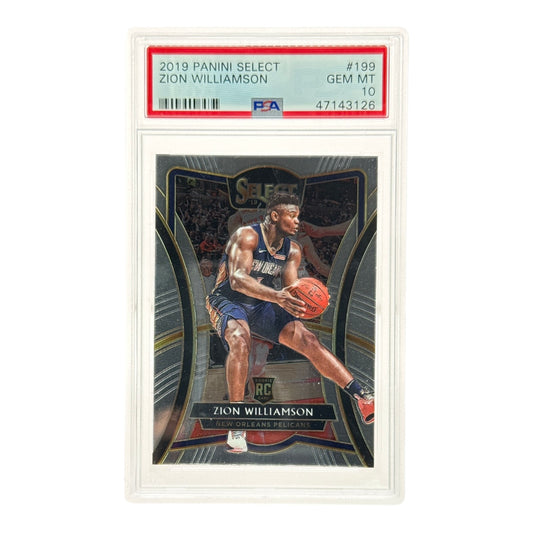 Zion Williamson 2019-20 Panini Select Rookie RC Premier Level #199 PSA 10