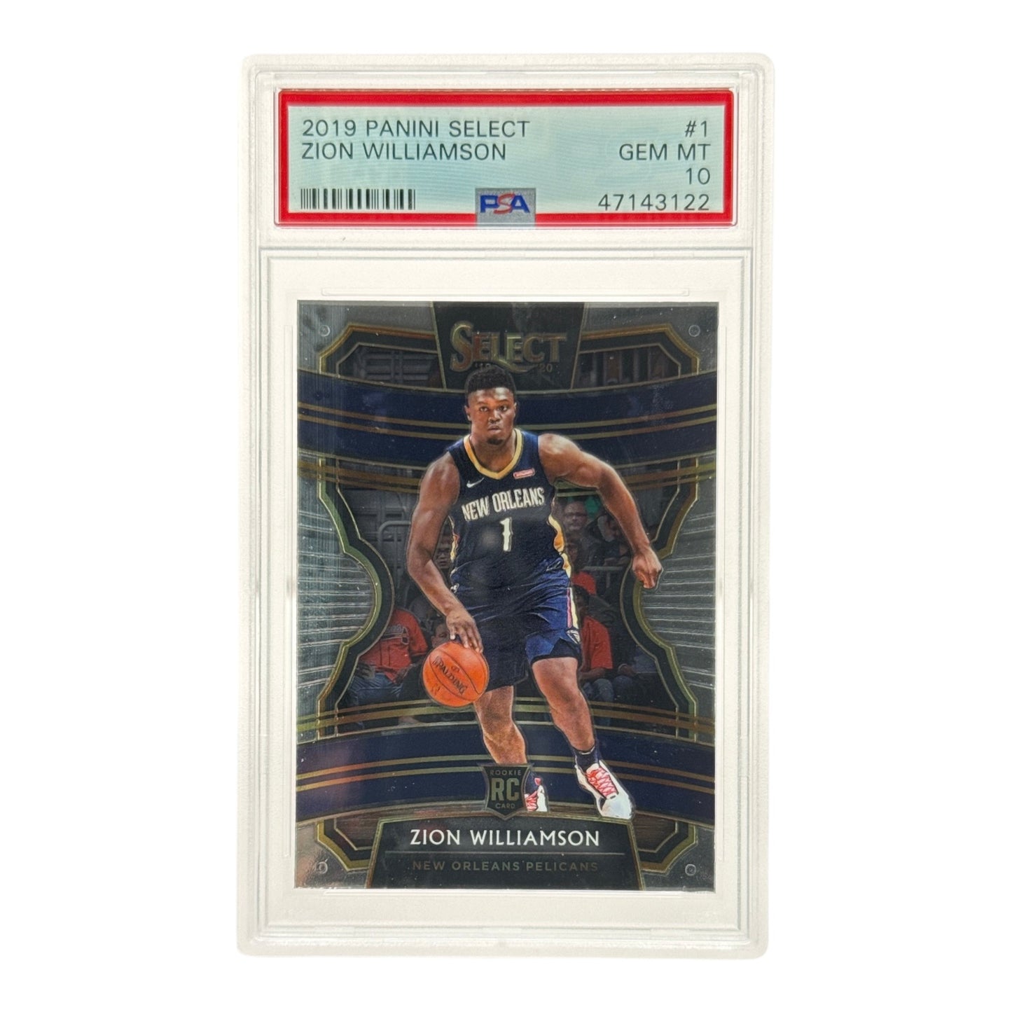 Zion Williamson 2019-20 Panini Select Rookie RC Concourse #1 PSA 10