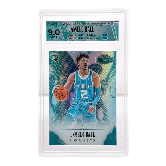 LaMelo Ball 2020-21 Panini Chronicles Honors Silver Rookie RC #581 HGA 9