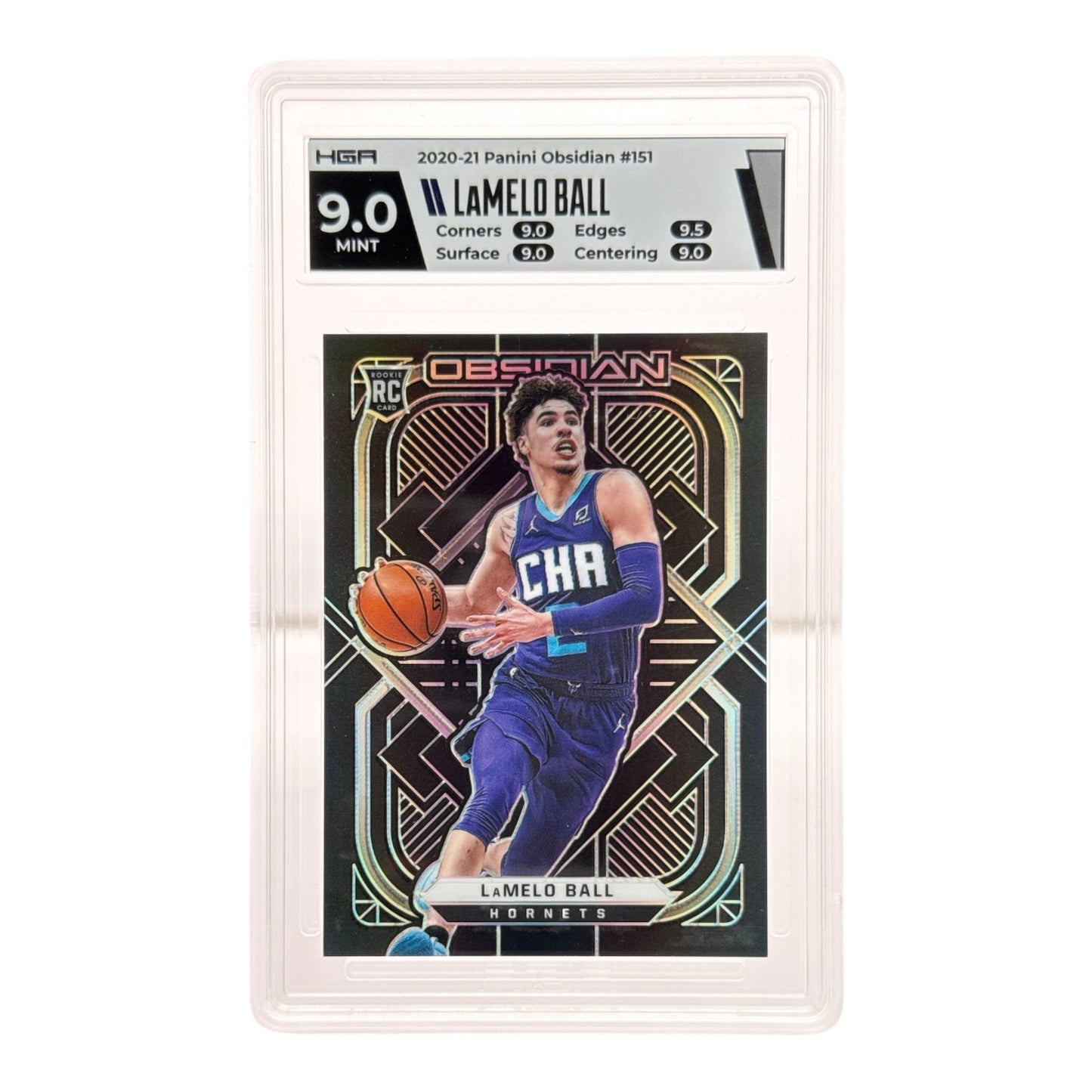 LaMelo Ball 2020-21 Panini Obsidian Rookie RC #151 HGA 9