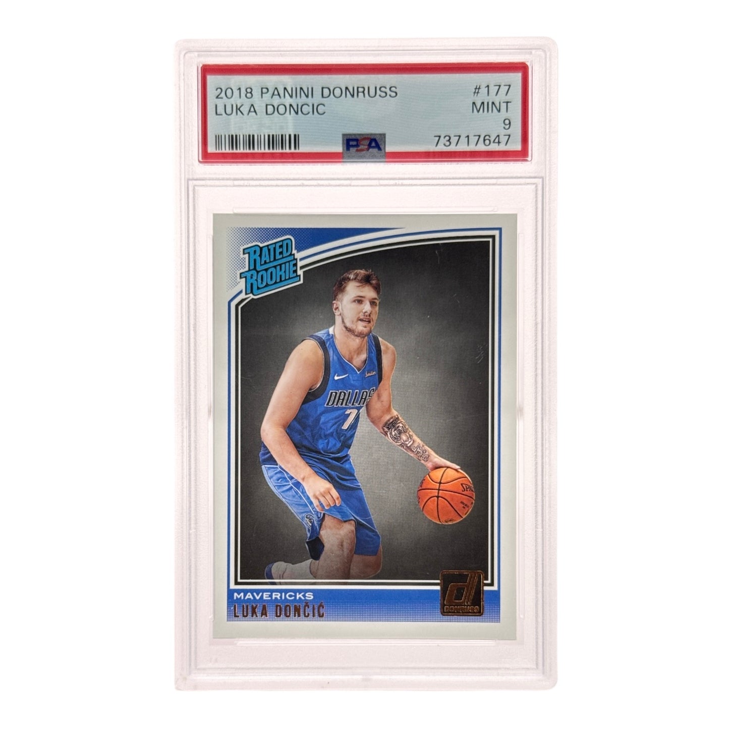 Luka Doncic 2018-19 Panini Donruss Rookie RC #177 PSA 9