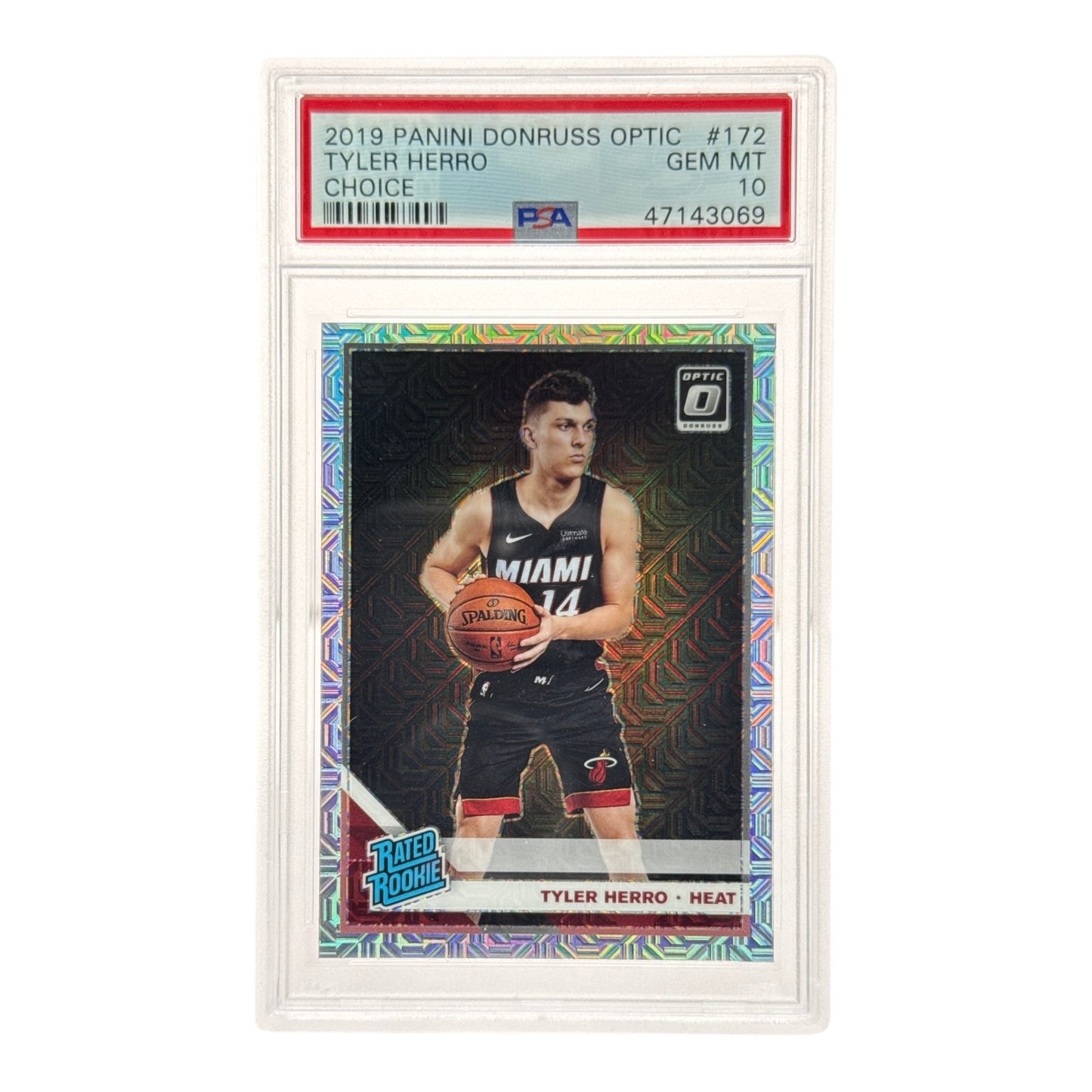 Tyler Herro 2019-20 Panini Donruss Optic Rated Rookie RC Choice #172 PSA 10