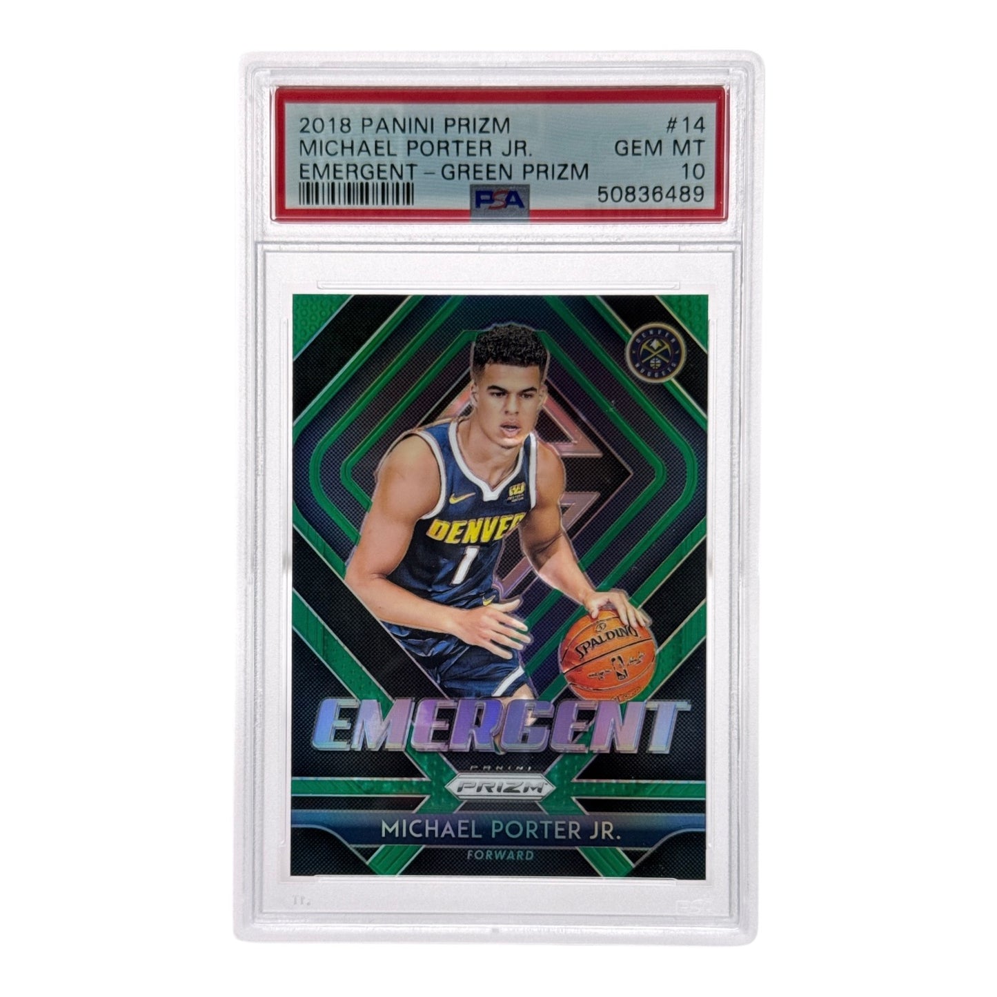 Michael Porter JR. 2018-19 Panini Prizm Emergent Rookie RC Green #14