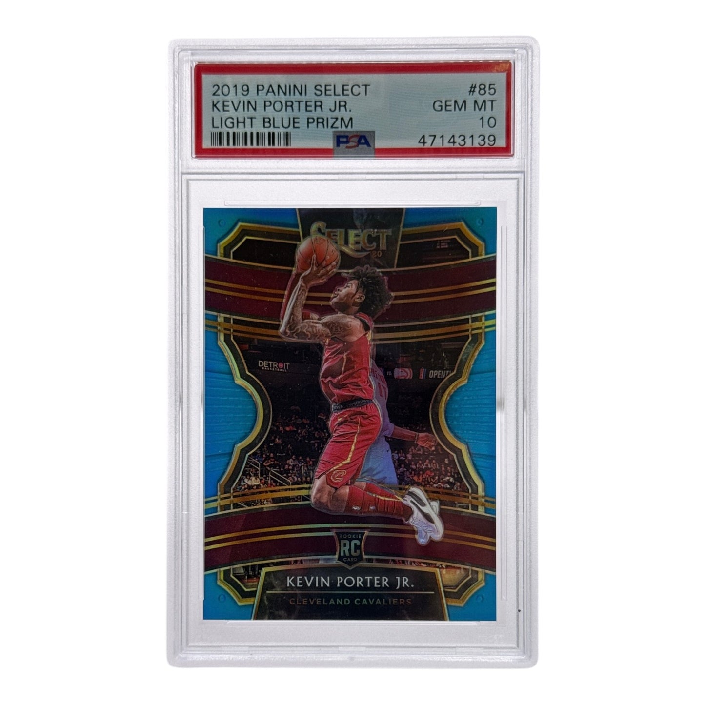 Kevin Porter Jr. 2019-20 Panini Select Light Blue 102/299 Rookie RC #85 PSA 10