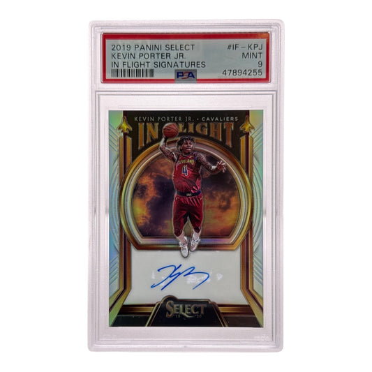 Kevin Porter Jr. 2019-20 Panini Select In Flight Signature Auto Rookie RC 58/79 #IF-KPJ PSA 9