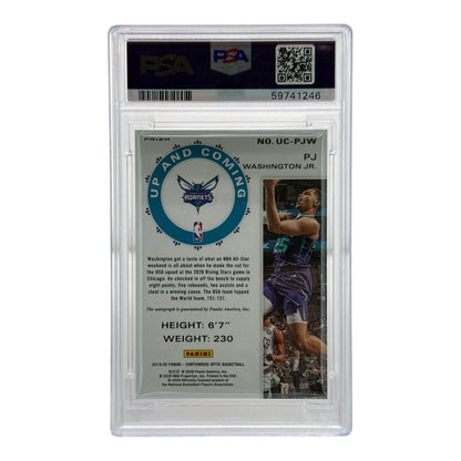 PJ Washington JR. 2019-20 Panini Contenders Optic Up and Coming Auto Gold 06/10 Rookie RC #UCPJW PSA 9