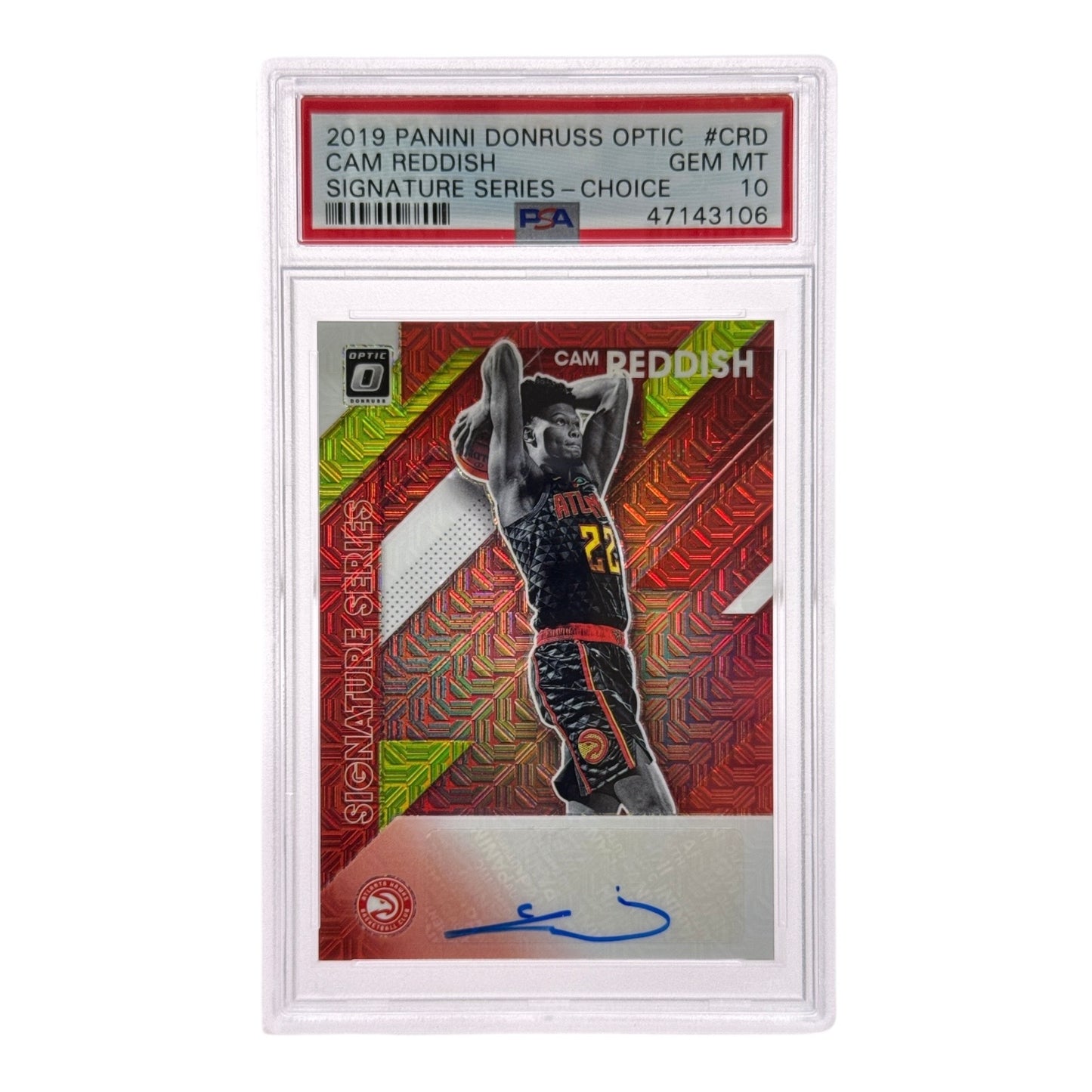 Cam Reddish 2019-20 Panini Donruss Optic Signature Series Auto Choice #CRD PSA 10