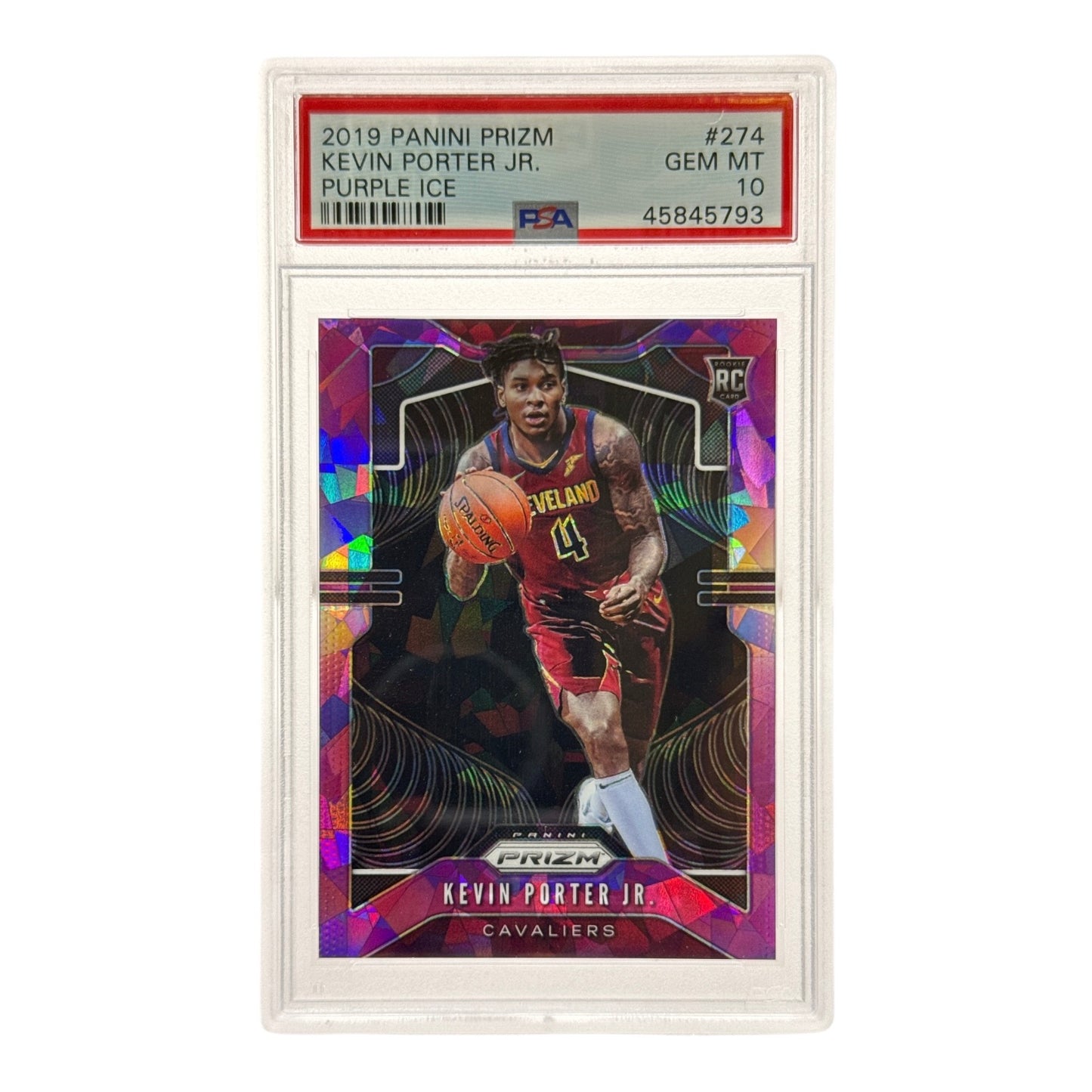 Kevin Porter JR. 2019-20 Panini Prizm Purple Ice 059/149 Rookie RC #274 PSA 10