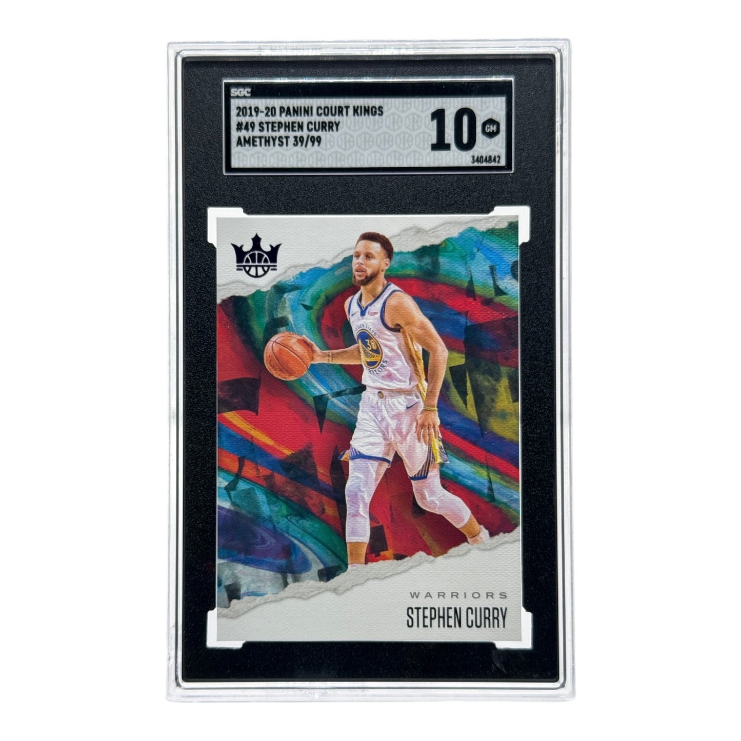 Stephen Curry 2019-20 Panini Court Kings Amethyst 39/99 #49 SGC 10