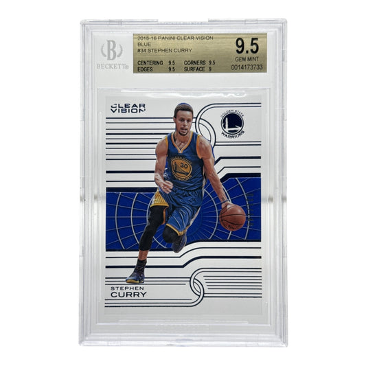 Stephen Curry 2015-16 Panini Clear Vision Blue 031/149 #34 BGS 9.5