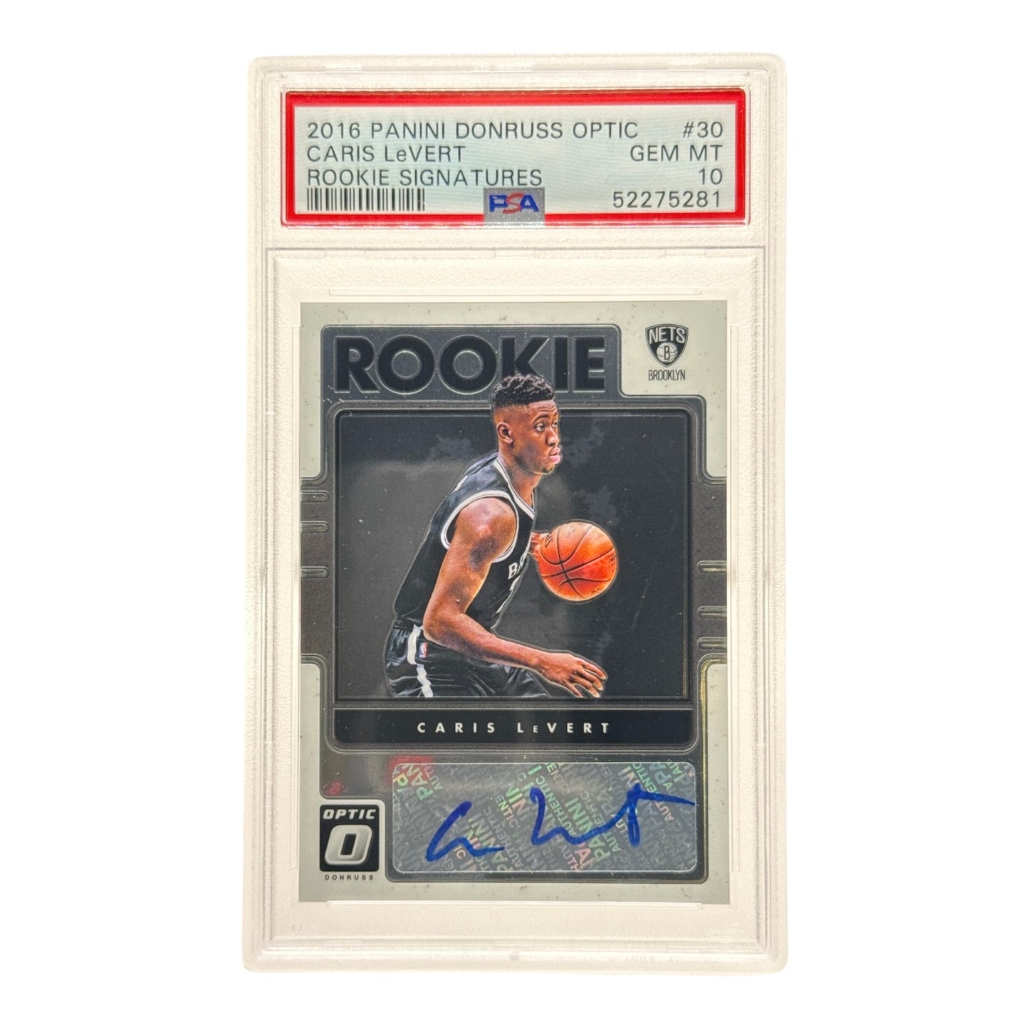 Caris Levert 2016-17 Panini Donruss Optic Rookie Auto #30 PSA 10