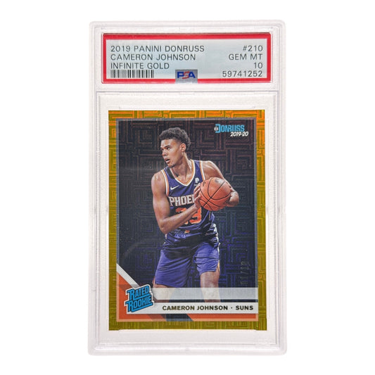 Cameron Johnson 2019-20 Panini Donruss Rookie RC Infinite Gold 01/10 #210 PSA 10