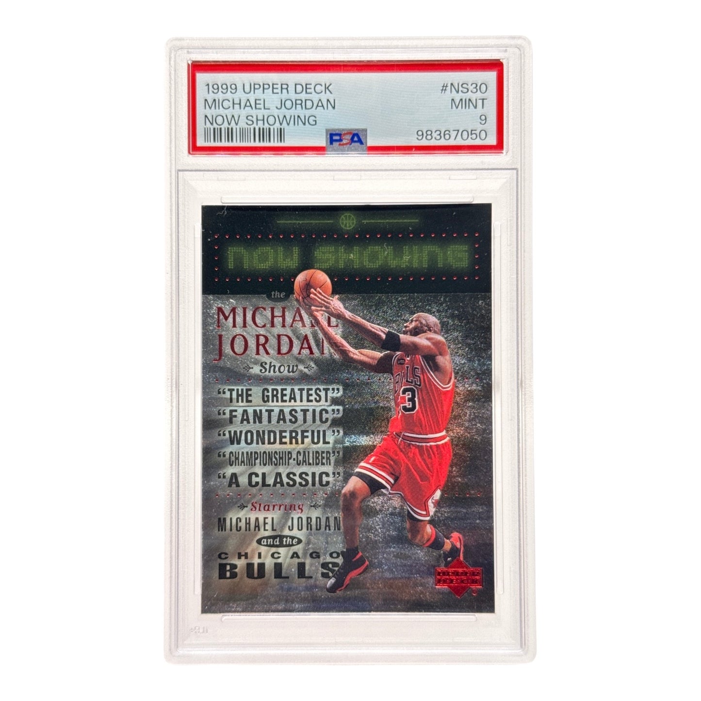 Michael Jordan 1999 Upper Deck Now Showing #NS30 PSA 9