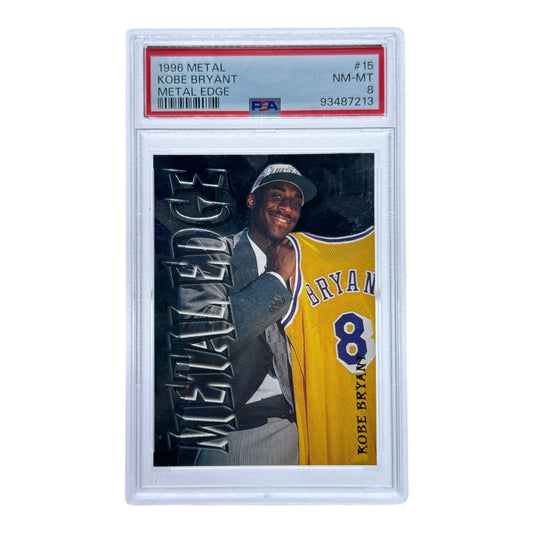 Kobe Bryant 1996 Fleer Metal Metal Edge Rookie RC #15 PSA 8