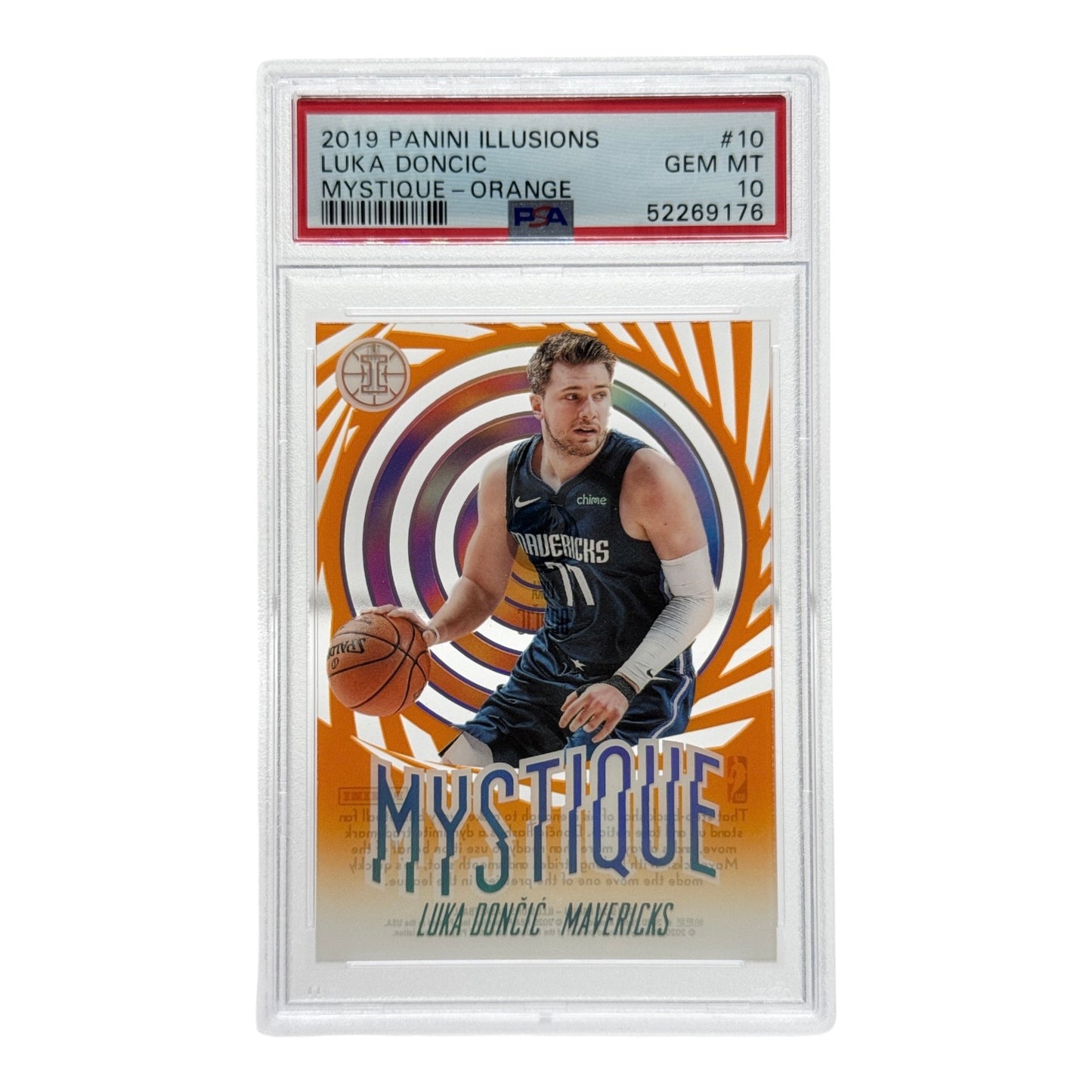 Luka Doncic 2019-20 Panini Illusions Mystique Orange #10 PSA 10