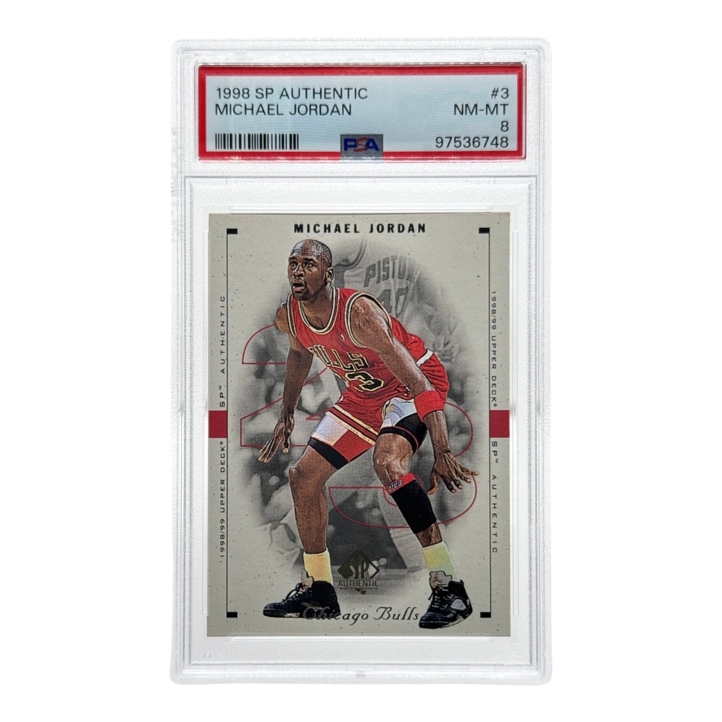 Michael Jordan 1998 Upper Deck SP Authentic #3 PSA 8