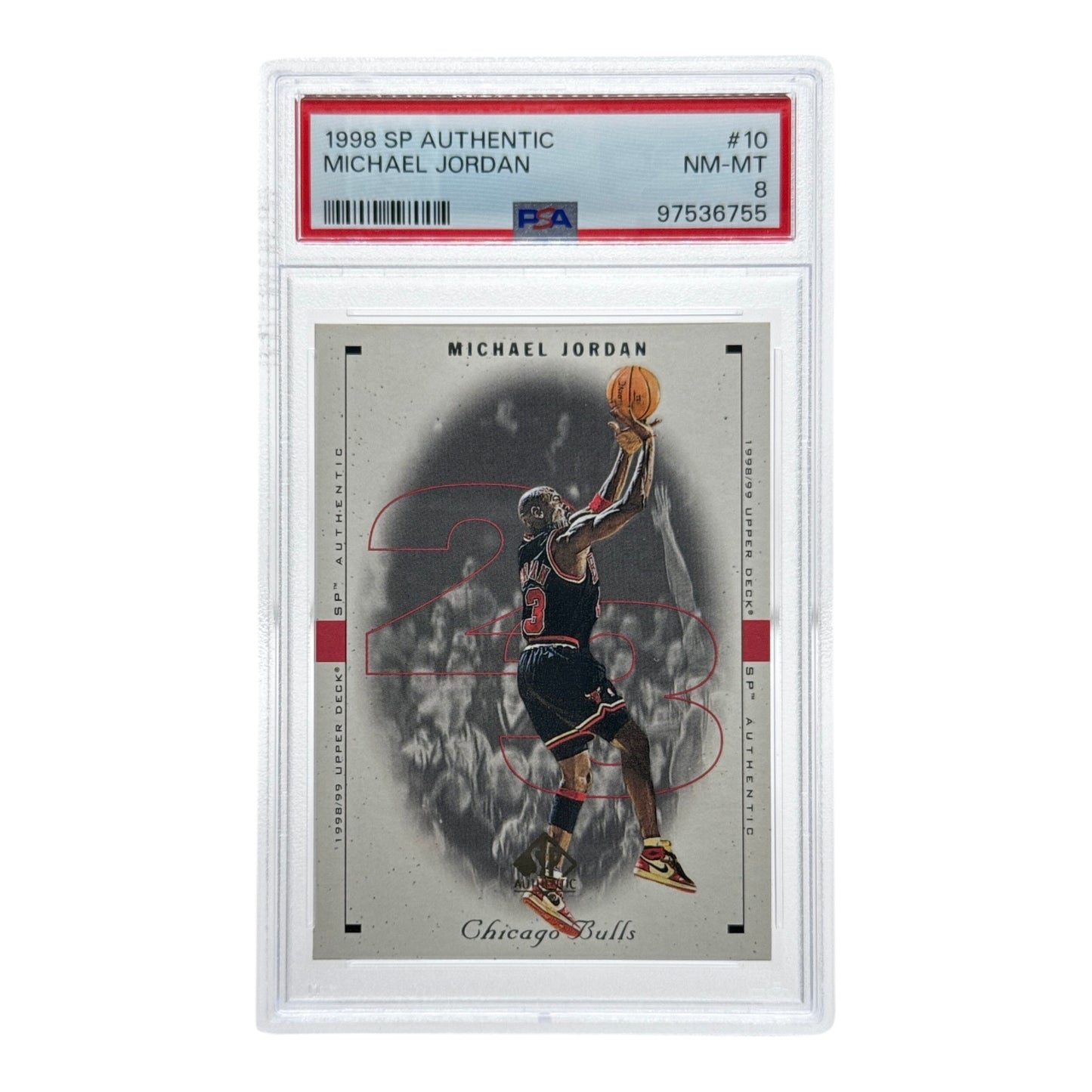 Michael Jordan 1998 Upper Deck SP Authentic #10 PSA 8