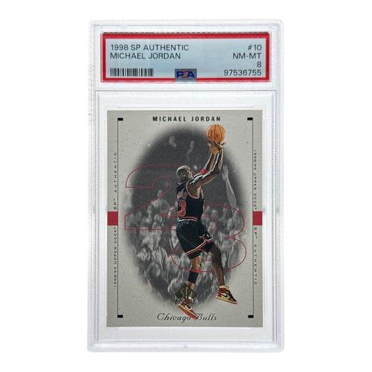 Michael Jordan 1998 Upper Deck SP Authentic #10 PSA 8