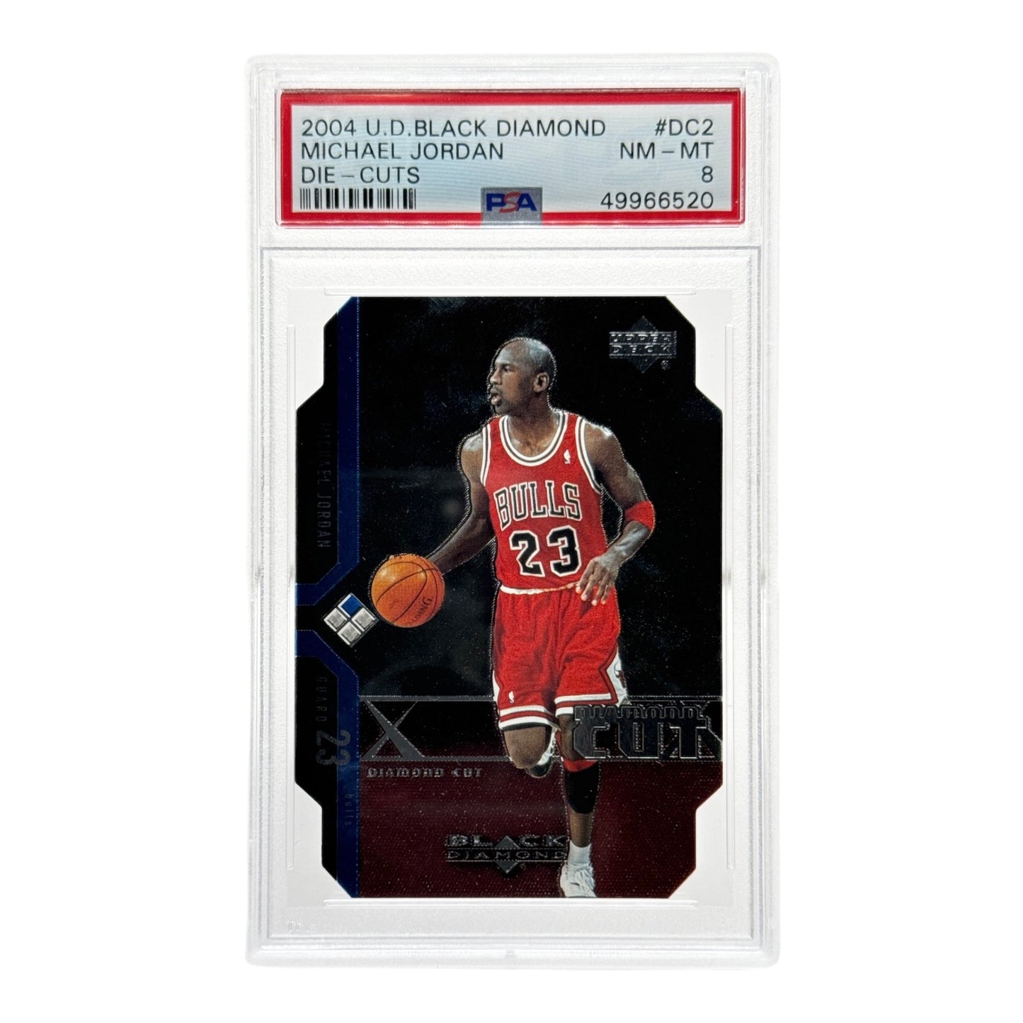 Michael Jordan 2004-05 Upper Deck Black Diamond Die-Cuts #DC2 PSA 8