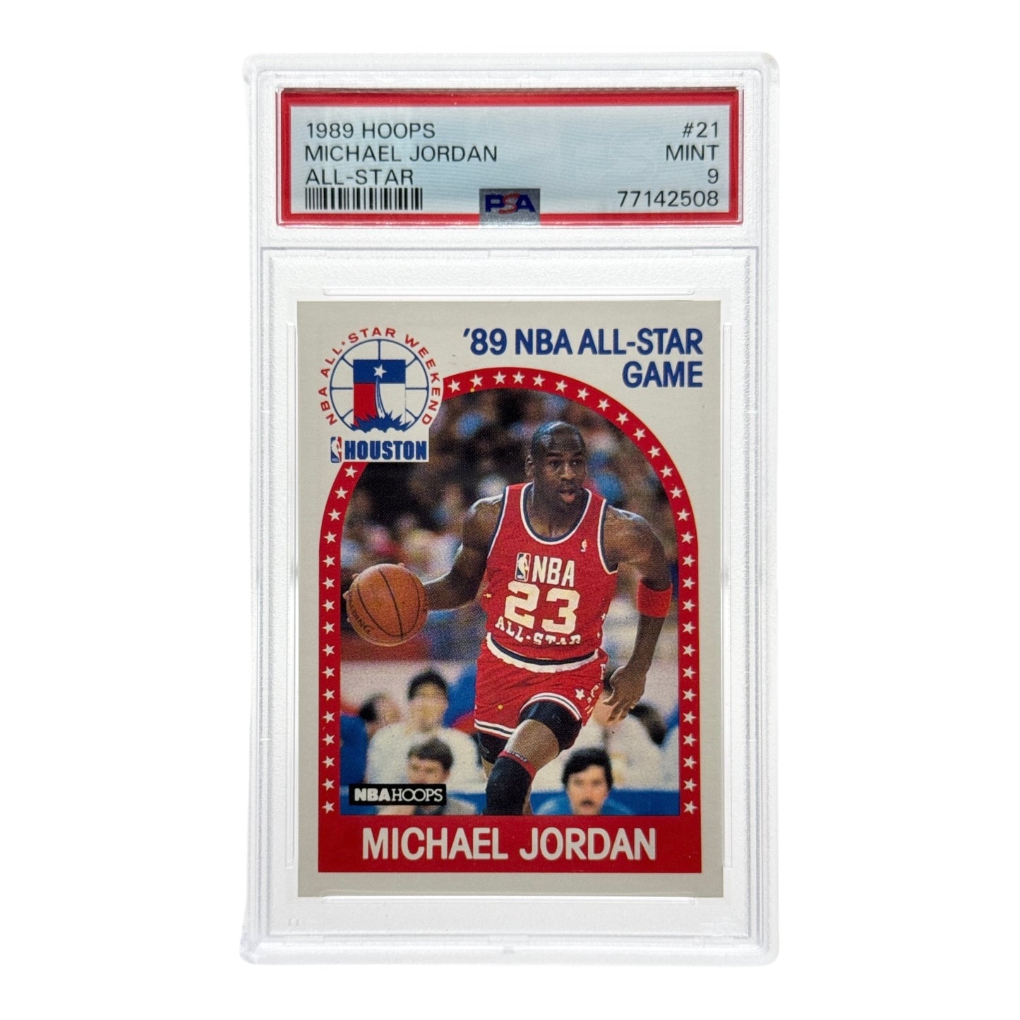 Michael Jordan 1989-90 NBA Hoops All Star #21 PSA 9