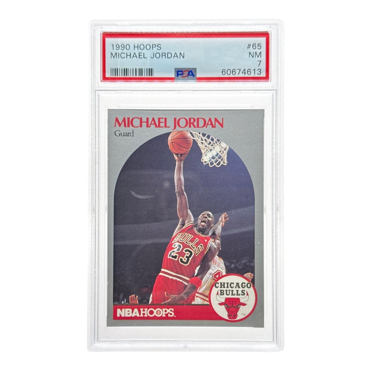 Michael Jordan 1990-91 NBA Hoops #65 PSA 7