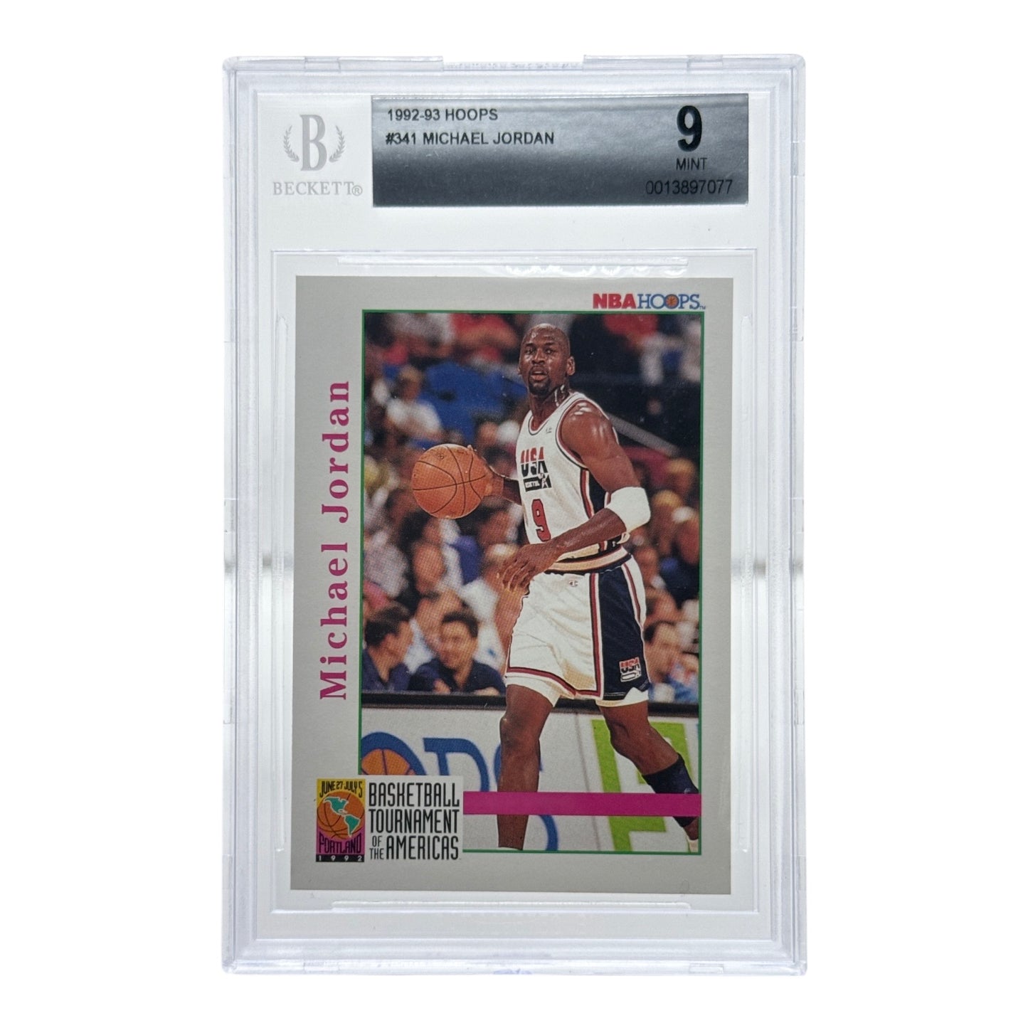 Michael Jordan 1992-93 NBA Hoops Dream Team USA BGS 9 No Sub Grades