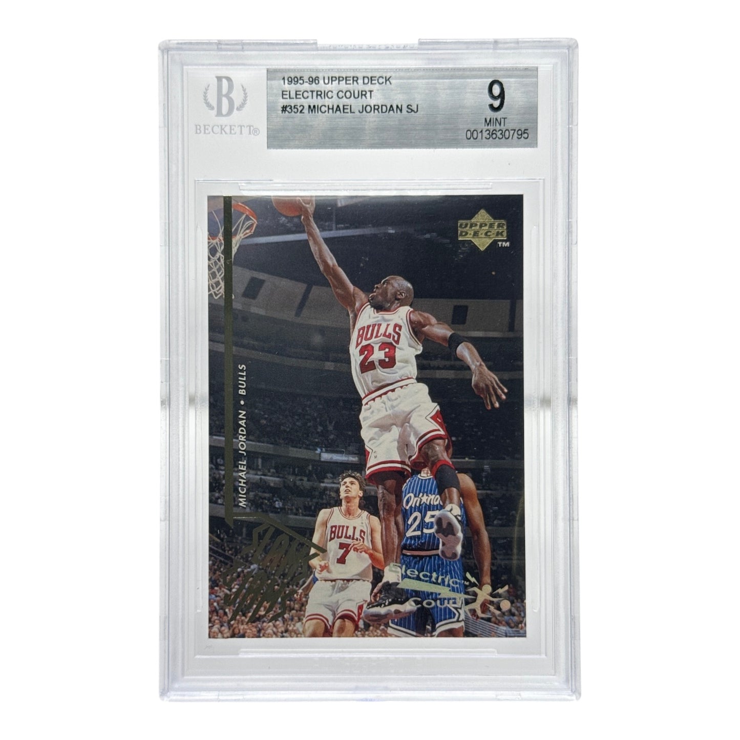 Michael Jordan 1995-96 Upper Decl Electric Court #352 BGS 9 No Sub Grades