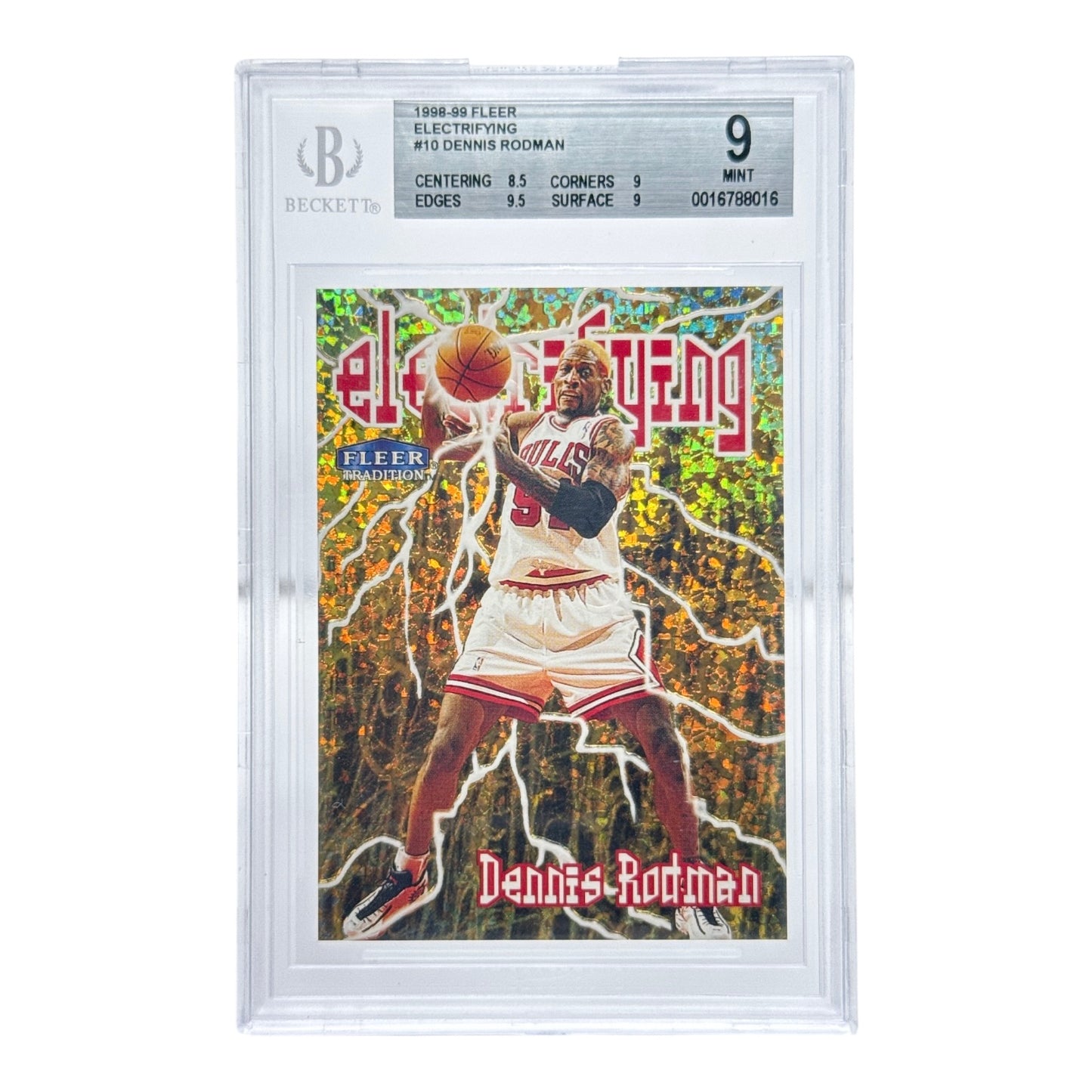 Dennis Rodman 1998-99 Ultra Fleer Electrifying #10 BGS 9