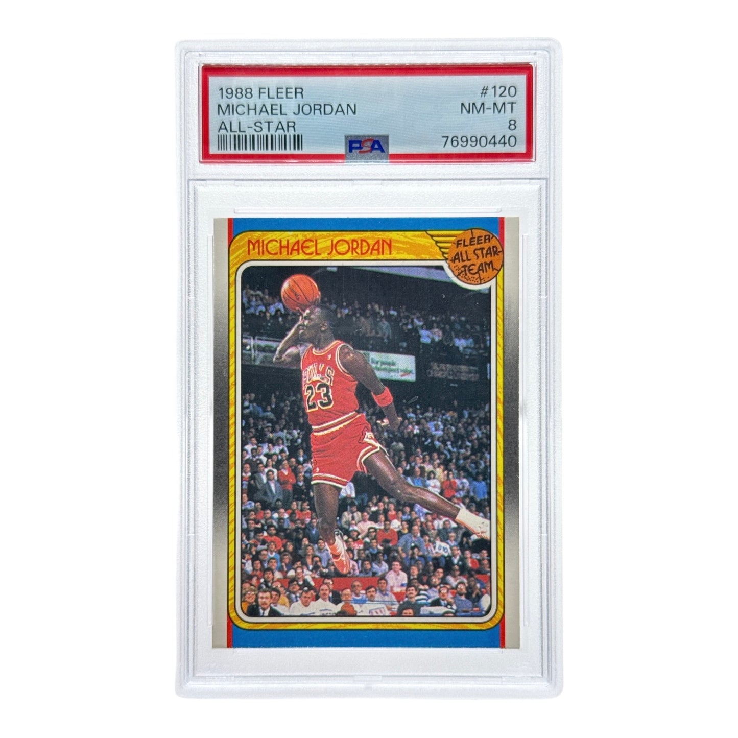 Michael Jordan 1988-89 Fleer All Star #120 PSA 8