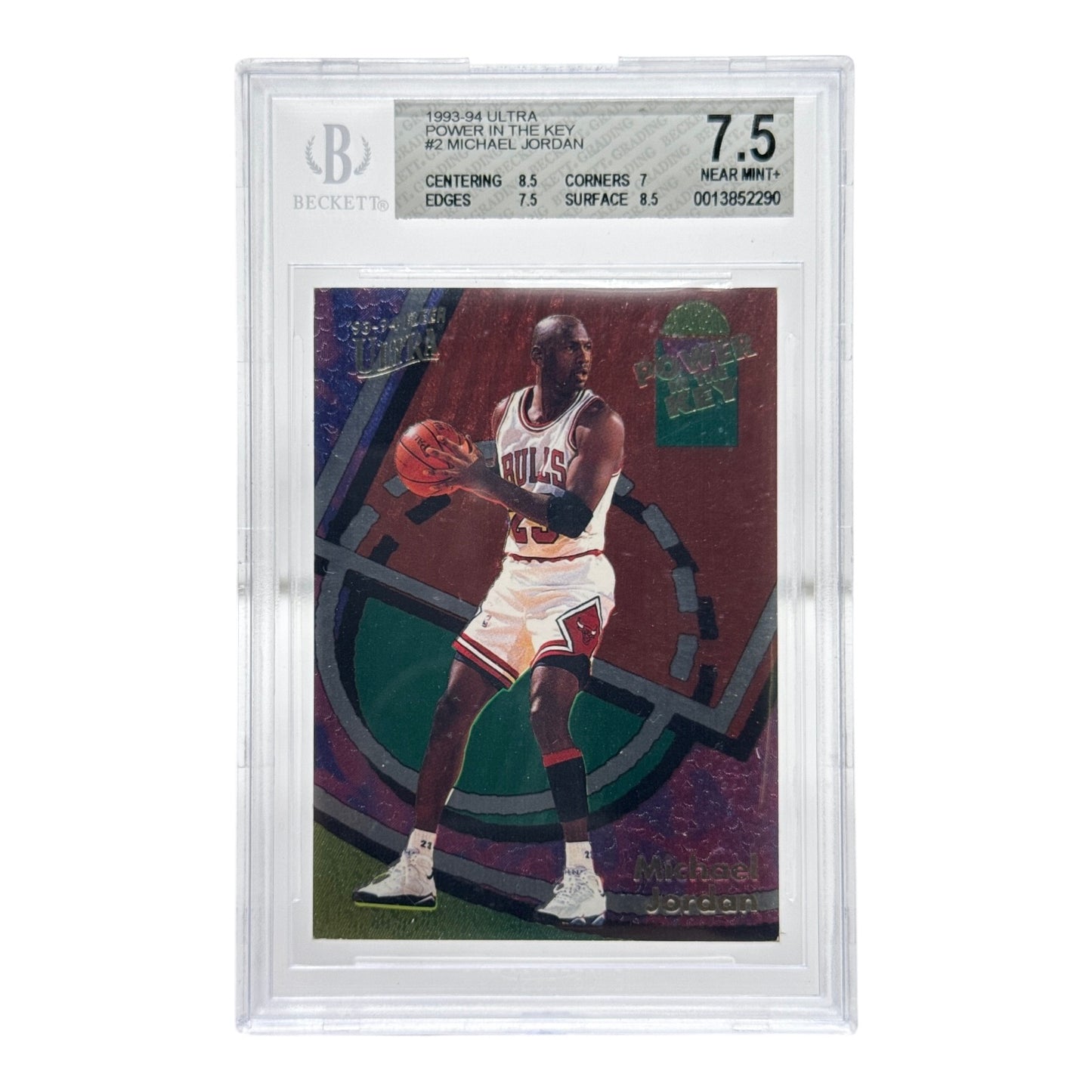 Michael Jordan 1993-94 Ultra Fleer Power In The Key BGS 7.5