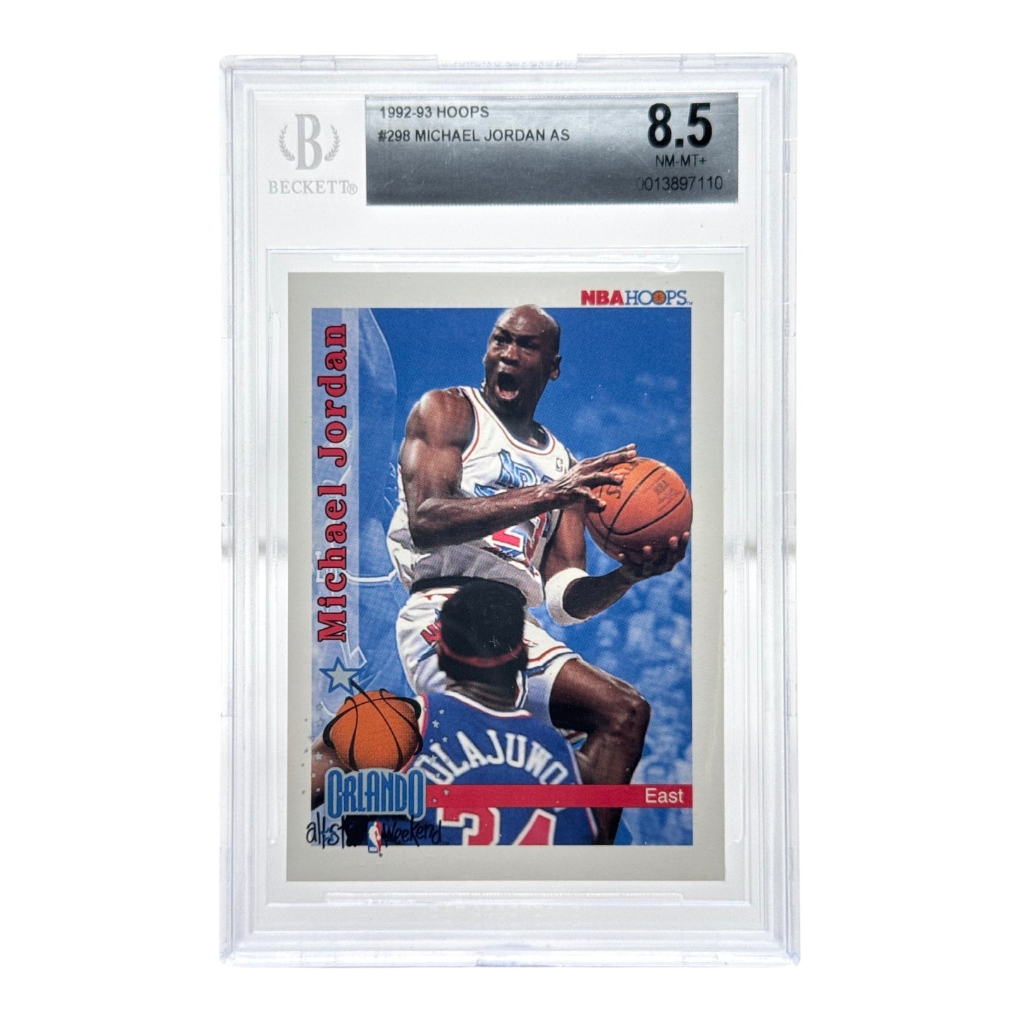 Michael Jordan 1992-93 NBA Hoops All Star East #298 BGS 8.5 No Sub Grades