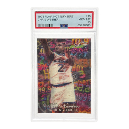 Chris Webber 1995-96 Flair Hot Numbers #15 PSA 10