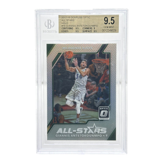 Giannis Antetokounmpo 2017-18 Panini Donruss Optic All Stars Holo #16 BGS 9.5