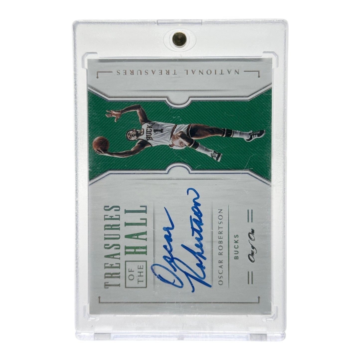 Oscar Robertson 2018-19 Panini National Treasures BKB Treasures of the Hall Auto 1/1 #TH-ORB