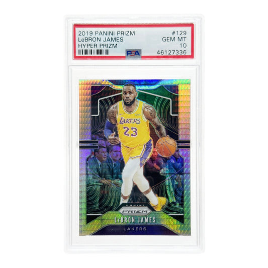 Lebron James 2019-20 Panini Prizm Hyper #129 PSA 10