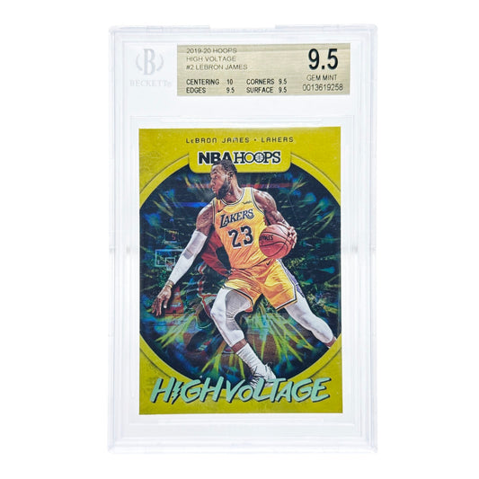 Lebron James 2019-20 Panini Hoops High Voltage #2 BGS 9.5