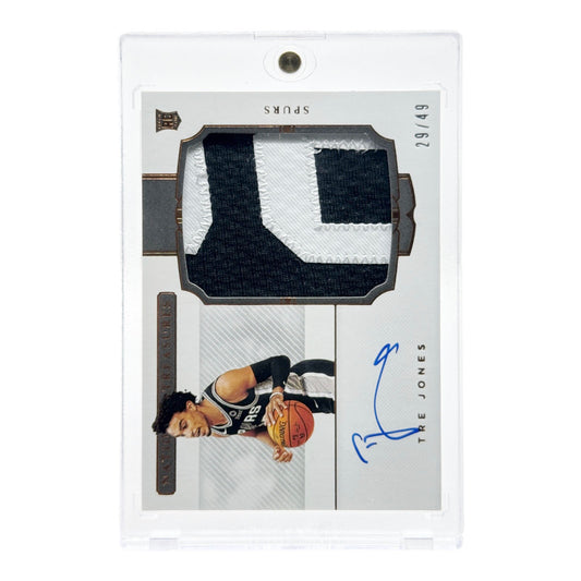 Tre Jones 2020-21 Panini National Treasures RPA Horizontal Auto 29/49 #150