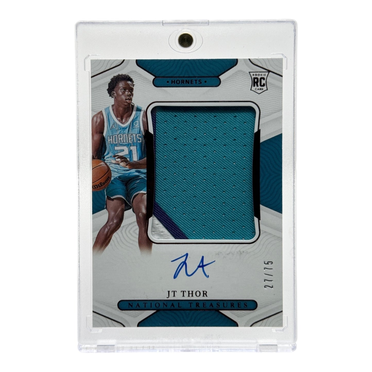 JT Thor 2021-22 Panini National Treasures Basketball Vertical Rookie Patch Auto RPA RC Ruby Red 27/75