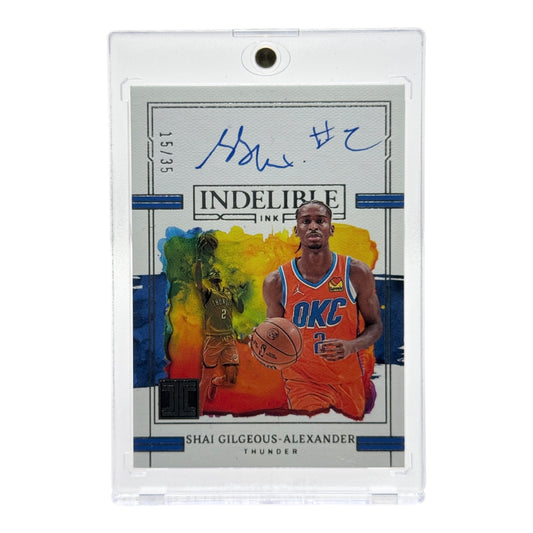 Shai Gilgeous Alexander 2022-23 Panini Impeccable Indelible Ink On Card Auto #IDI-SGA 15/35