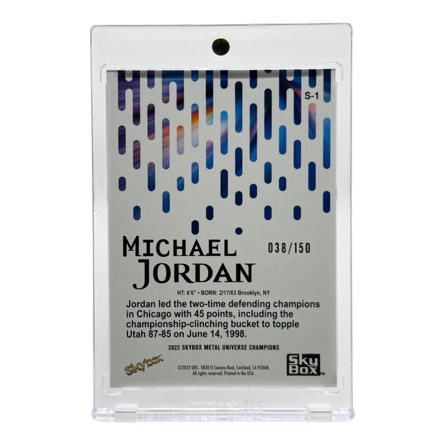 Michael Jordan 2022 Skybox Metal Universe Champions 038/150 #S-1