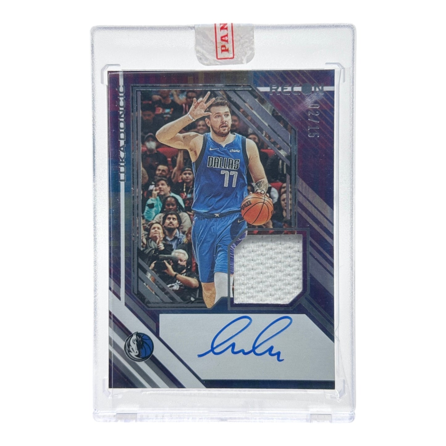 Luka Doncic 2021-22 Panini Recon Jersey Auto 02/15 #JA-LUD