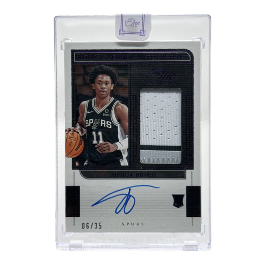 Joshua Primo 2021-22 Panini One & One Rookie Patch Auto RPA 06/35 #RJ-JPM