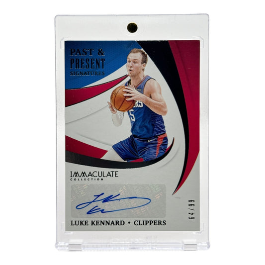 Luke Lennard 2020-21 Panini Immaculate Past & Present Signatures Auto 64/99 #PPS-LKE