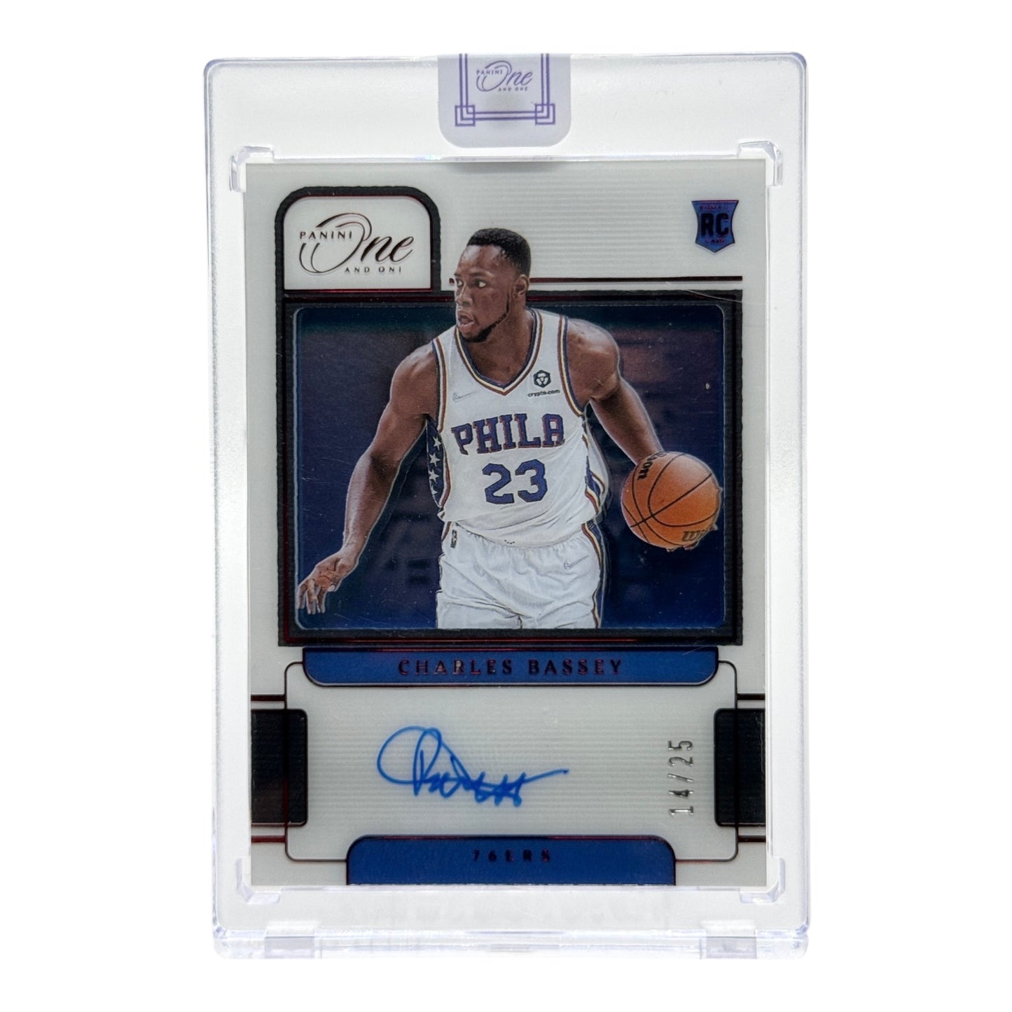 Charles Bassey 2021-22 Panini One & One Rookie RC Auto 14/25 #RA-CBS