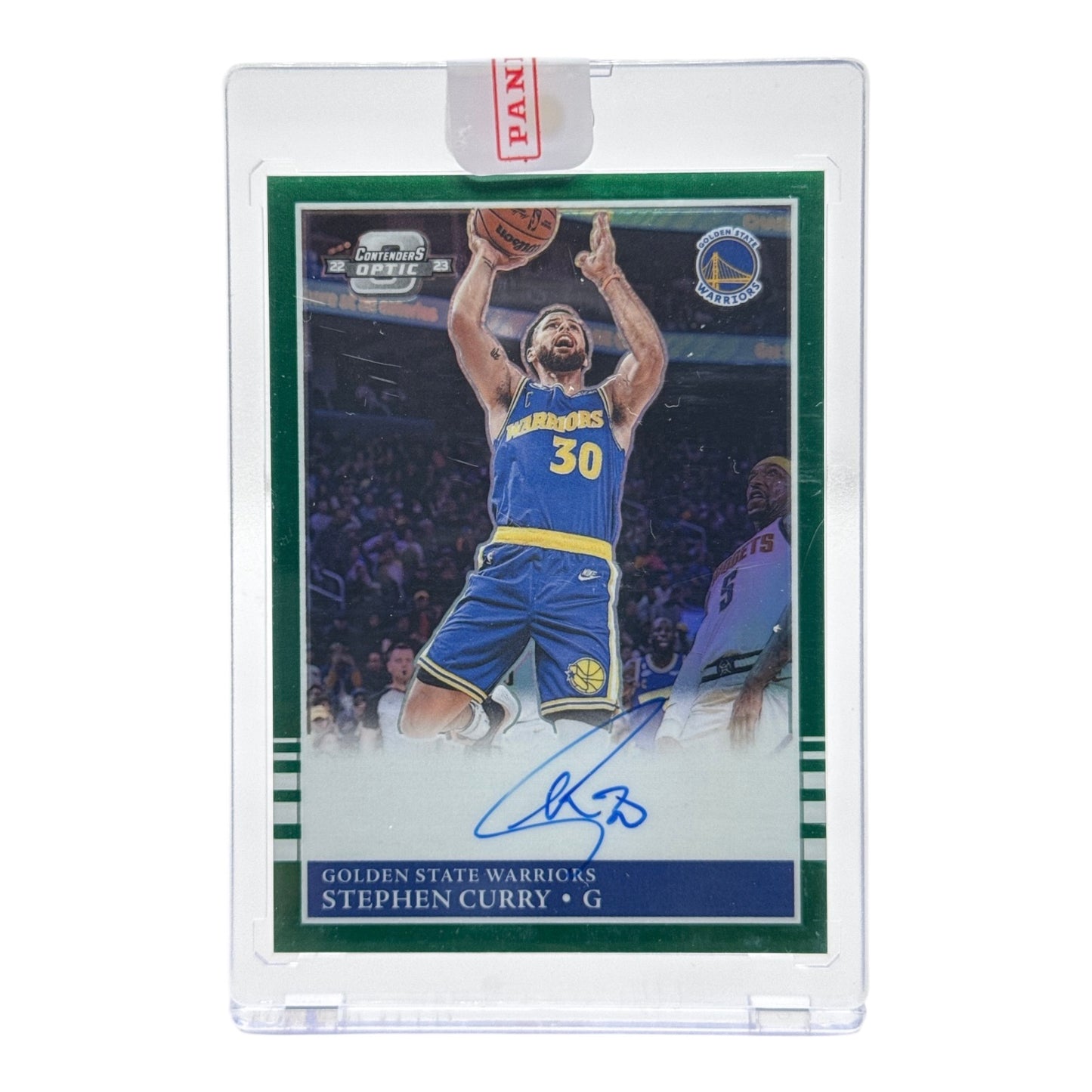 Stephen Curry 2023-24 Panini Contenders Optic Auto Green 48/49 #85-SCG