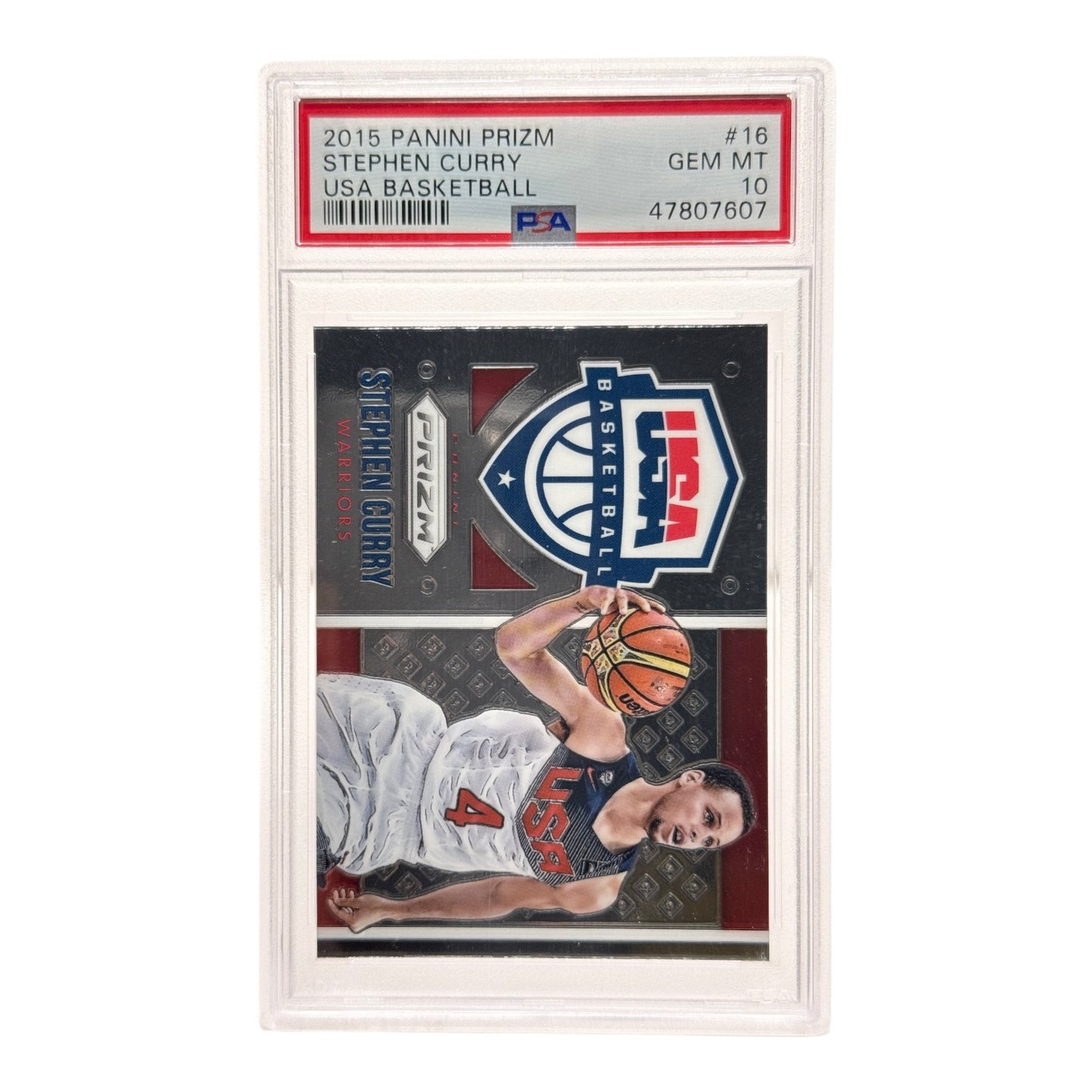 Stephen Curry 2015-16 Panini Prizm USA Basketball #16 PSA 10