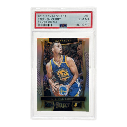 Stephen Curry 2016-17 Panini Select SIlver #88 PSA 10